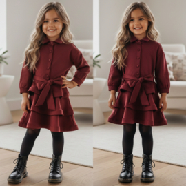 Your bow dress - bordeaux