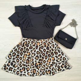 Animal print set - zwart