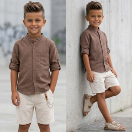 Summer Chic Boys Blouse - bruin