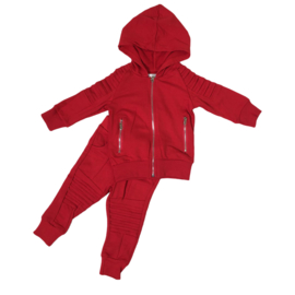 Little biker boy set - rood