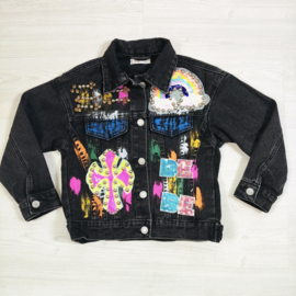 Your Rainbow Rebel Denim Jacket - zwart