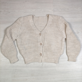 Pearl Knit Cardigan - beige