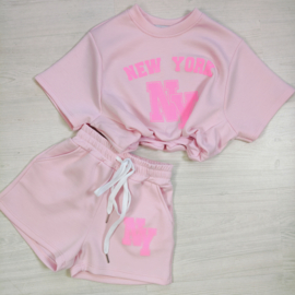 Pink Urban NY Crop Set - roze
