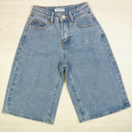 Sparkle Denim Culotte - blauw