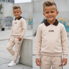Icon Collar Tracksuit - beige (verzenddatum 9 okt)