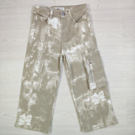 Your Marble Wash Cargo Jeans - beige