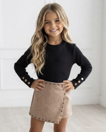 Rebel Studs Skort - beige