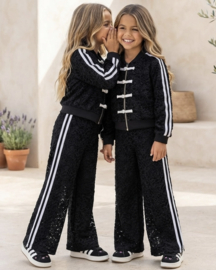 Your Lace Bow Tracksuit - zwart