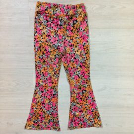 Colorful flower flared pants