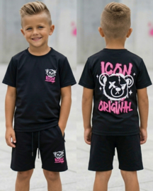 Fresh Icon bear set - zwart/roze (verzenddatum 24 apr)