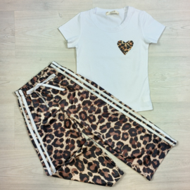 Heart & leopard set - bruin