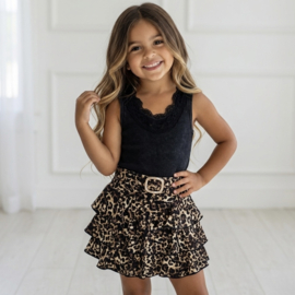 Your Printed Layered Skort - leopard