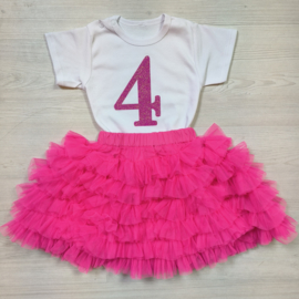 Birthday Set - Pink tutu (gepersonaliseerd)