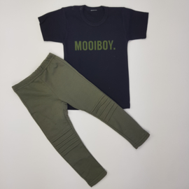 Mooiboy & green biker legging set