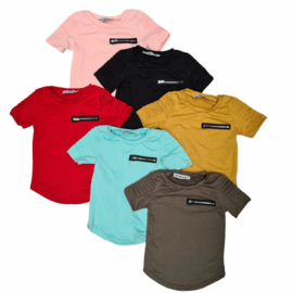 Zipped biker tee - 3 colors