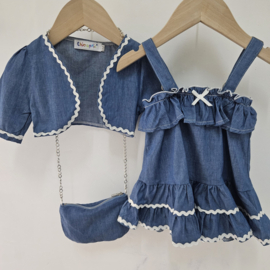Baby denim boho set