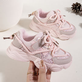Glitter crush sneakers - roze