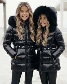 ICON Girls Luxe Puffer Jacket - zwart