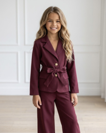 Boss Babe Blazer Set - bordeaux