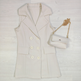 Power Blazer Dress - beige (verzenddatum 24 apr)