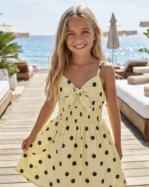 Polka Bow Summer Dress - geel