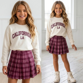 California Check Set - bordeaux