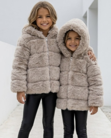 Winter glamour jacket - taupe