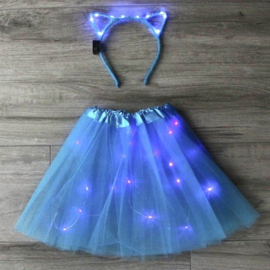 Tutu led & Cats headband - Blue