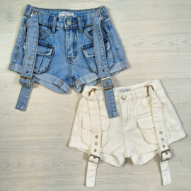 You complete me denim short