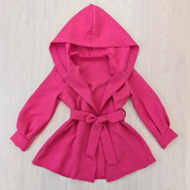 Pink hooded blazer