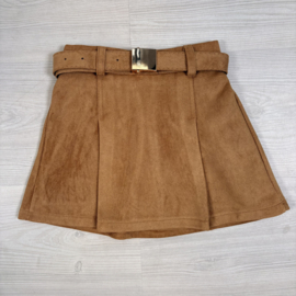 Suede Chic Skort - camel