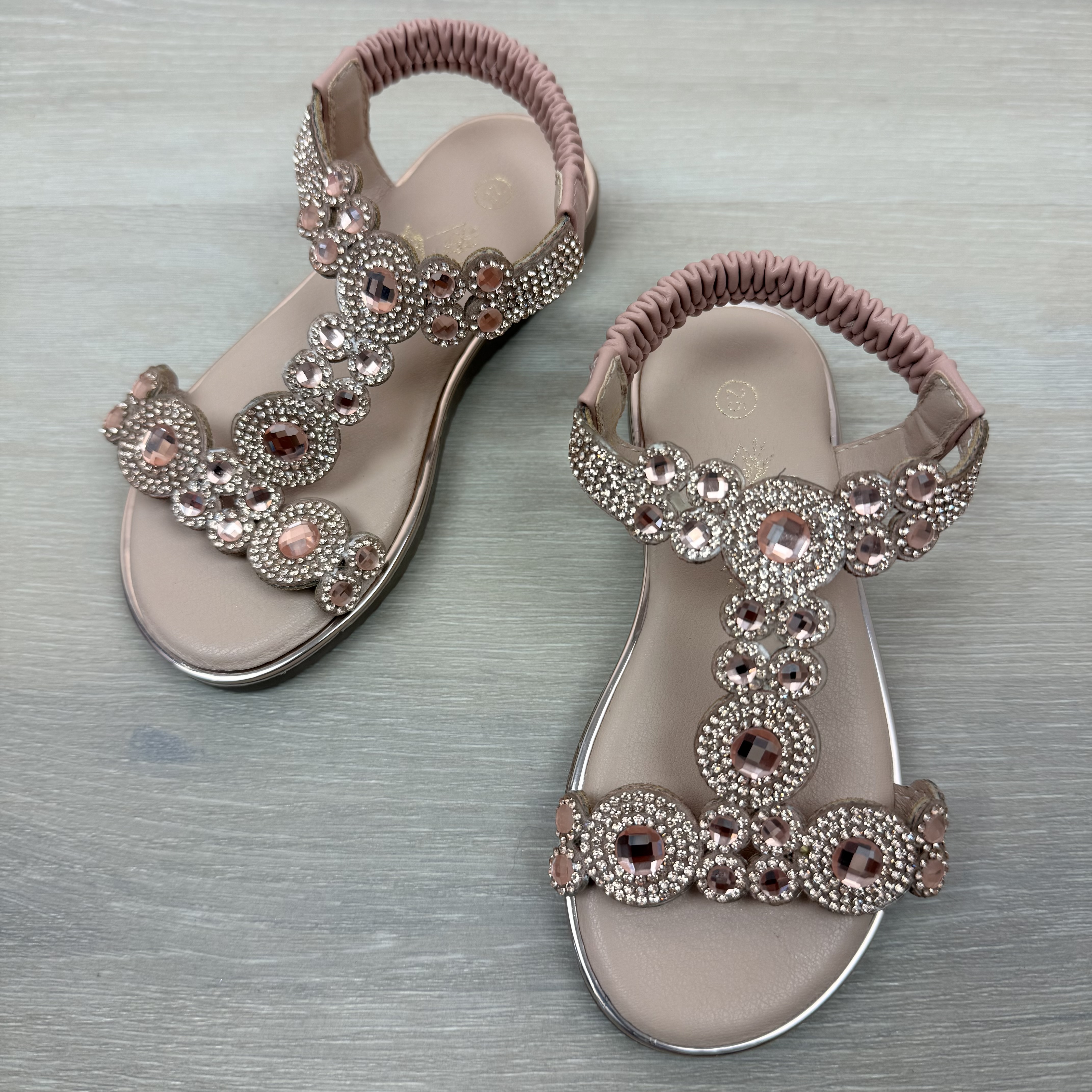 Diamond sandals - champagne