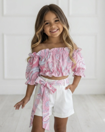 Paisley Breeze Set - roze/wit