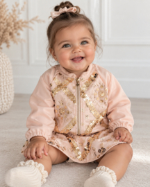 Golden boho baby set - blush