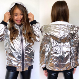 Metallic silver jacket