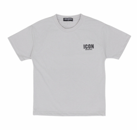 Icon bear backprint tee - grijs (verzenddatum 24 apr)