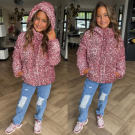 Ultimate paillet jacket - Roze