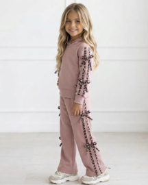 Girly Leopard Bow Set - roze