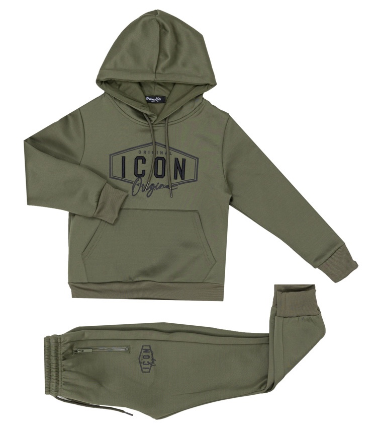Icon jogging set logo - legergroen