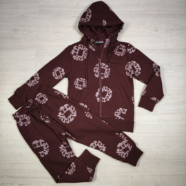 Urban Circle Zip Tracksuit - bordeaux
