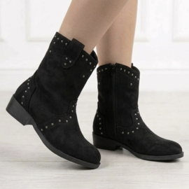Studded cowboy boots - Zwart