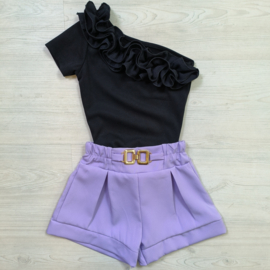 About the ruffles set - black/purple