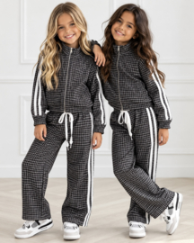 Sporty Chic Check Set - Zwart/wit