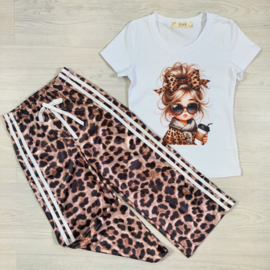 Striped & leopard girly set