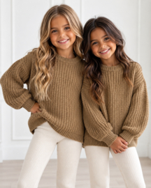 Cozy Balloon Knit Sweater - camel