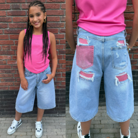 Your Pink Shine Denim jorts