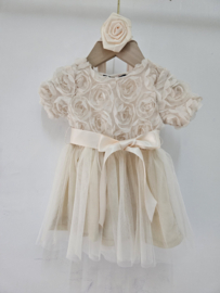 Rosalie Bloom Baby Dress - beige