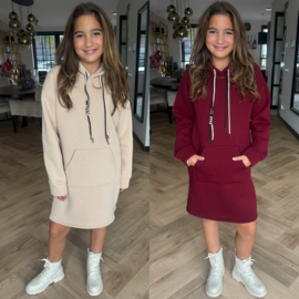 Hooded basic warm dress