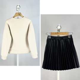 LA sweater & skirt - zwart