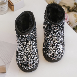 Amore sequin boots - silver (Twinning)